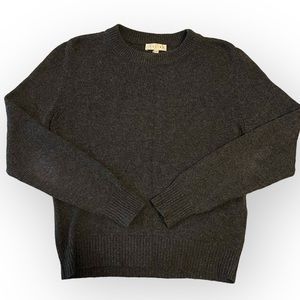 Celine Charcoal Grey 100% Cashmere Crewneck Classic Fit Sweater Large